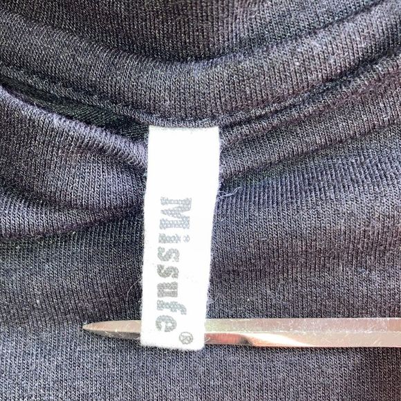 Missufe Women's Athletic Long Sleeve Shirts Cross Wrap Workout Small Crop Top - Picture 3 of 8